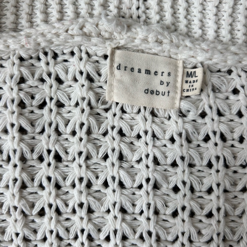 Dreamers by Debut Granny Square Cardigan size M/L - Picture 3 of 6
